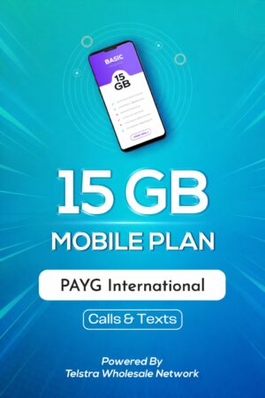 t1xperts mobile plan 15gb auto top up payg international calls & texts***