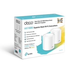 tp link deco x20 (2 pack) ax1800 whole home mesh wi fi 6 system